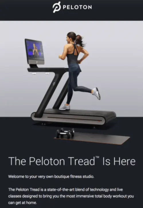 Peloton-อีเมลส่งเสริมการขาย