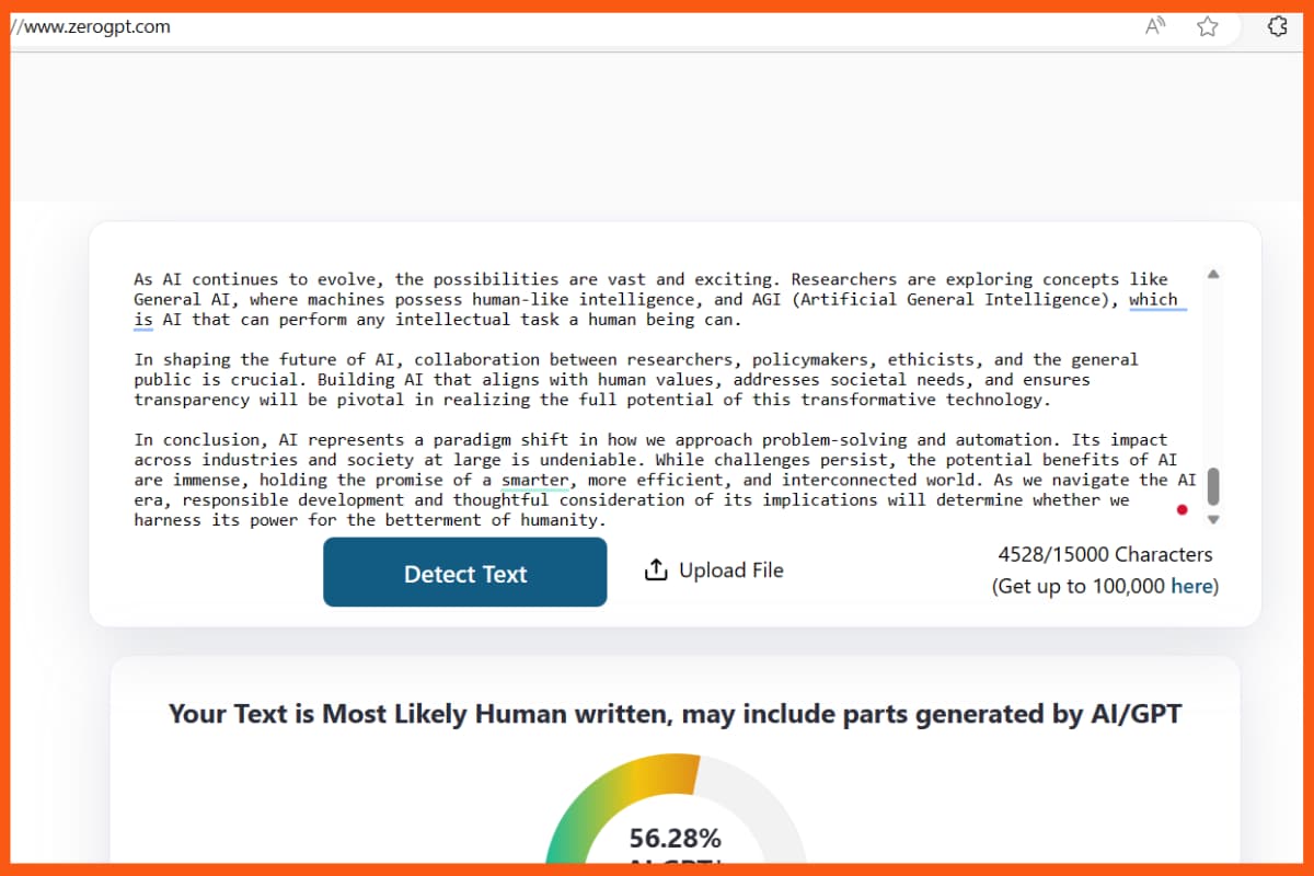 Alat Deteksi Konten AI - ZeroGPT