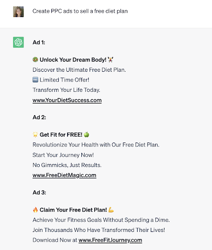 ChatGPT を使用して PPC 広告を作成する