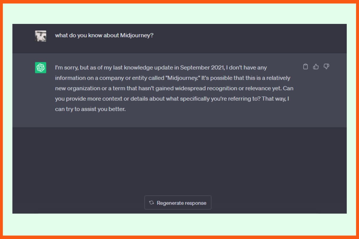 Midjourney에 대한 ChatGPT의 응답