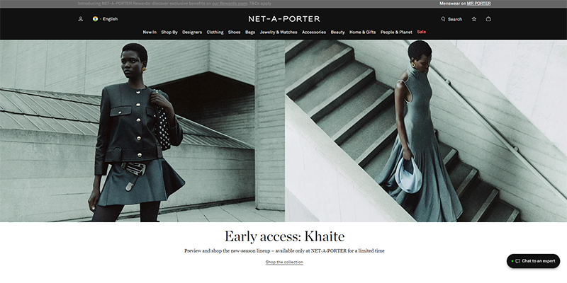 หน้าแรกของ Netaporter