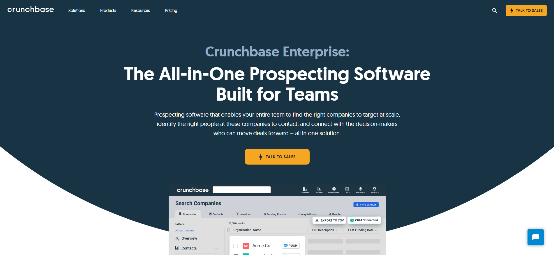 Crunchbase 主頁