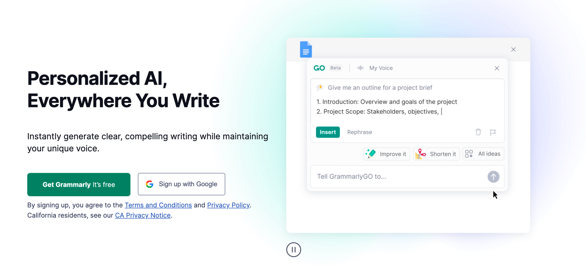 Grammarly - Outils de marketing IA