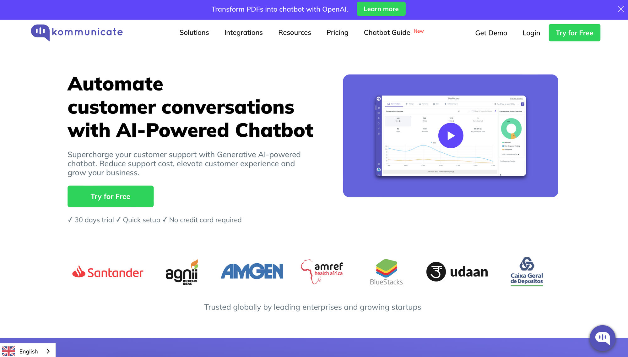 Kommunicate - Chatbot AI gratuit