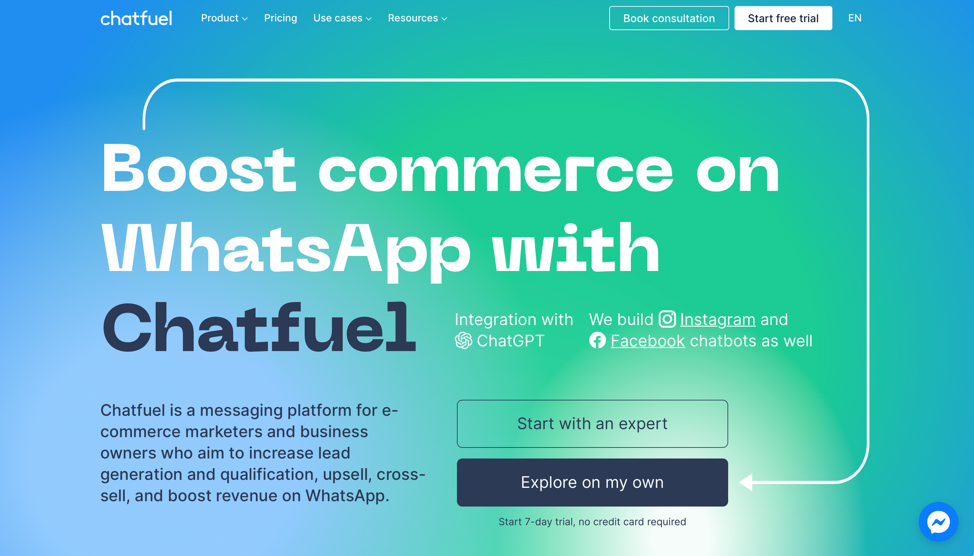 Chatfuel - Chatbot-uri AI gratuite