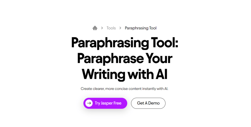Jasper: Ferramenta de paráfrase parafraseando sua escrita com IA.