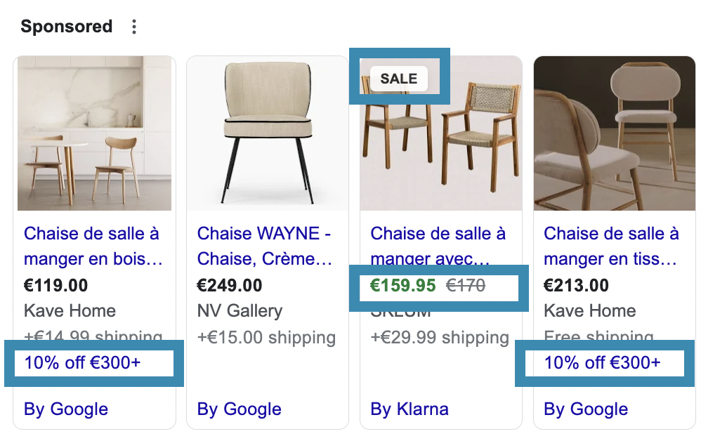 Google-Shopping-Ergebnisse