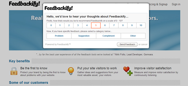 GetFeedback CX 및 디지털의 7가지 대안 - Feedbackify