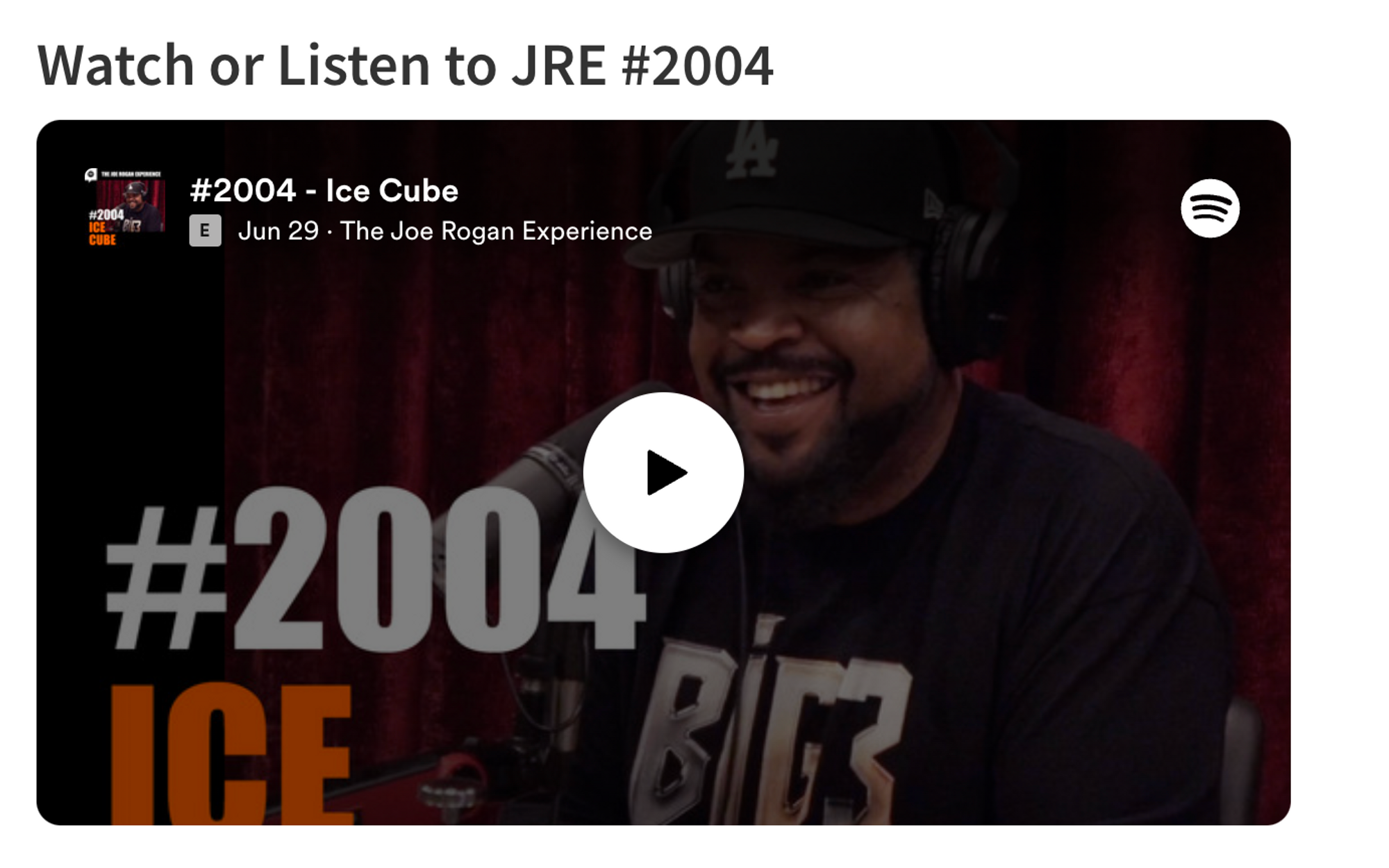 Ice Cube-Folge auf JRE – wie man einen Podcast startet