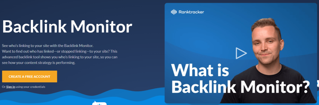 Ranktracker 工具包反向链接监控