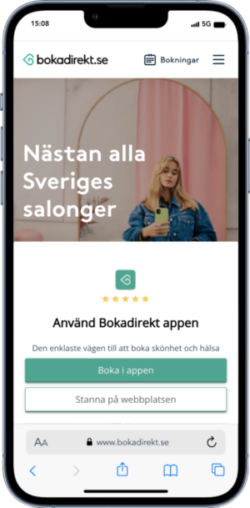 Sondaggio sull'app mobile Bokadirect