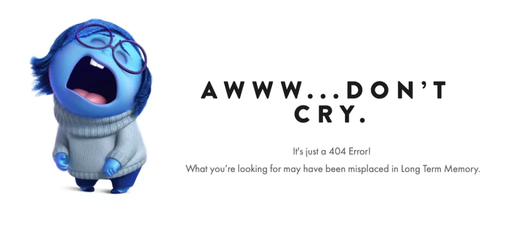 Imagine a unui ecran personalizat de eroare seo Disney 404