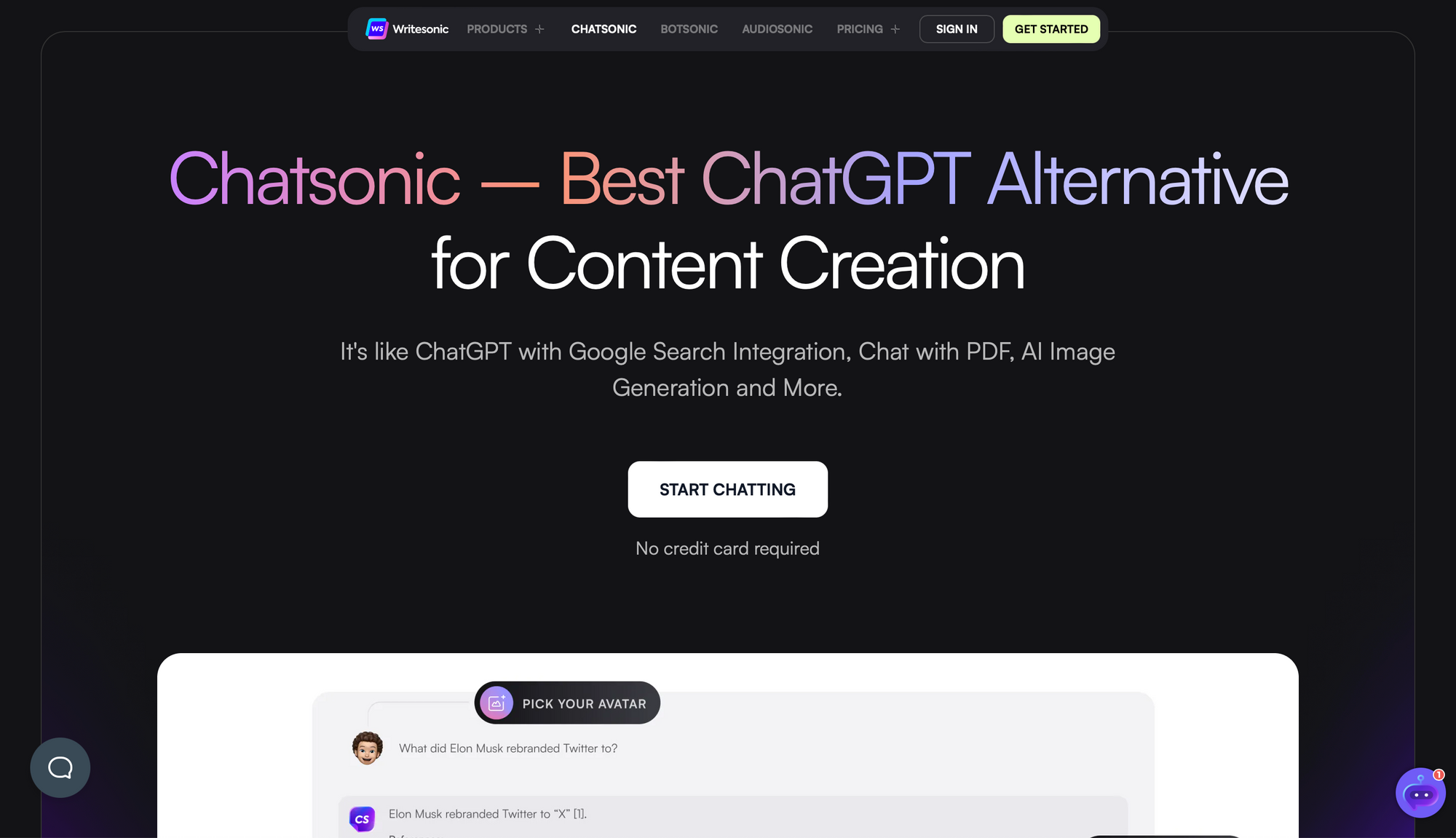 Chatsonic - Melhor chatbot de IA