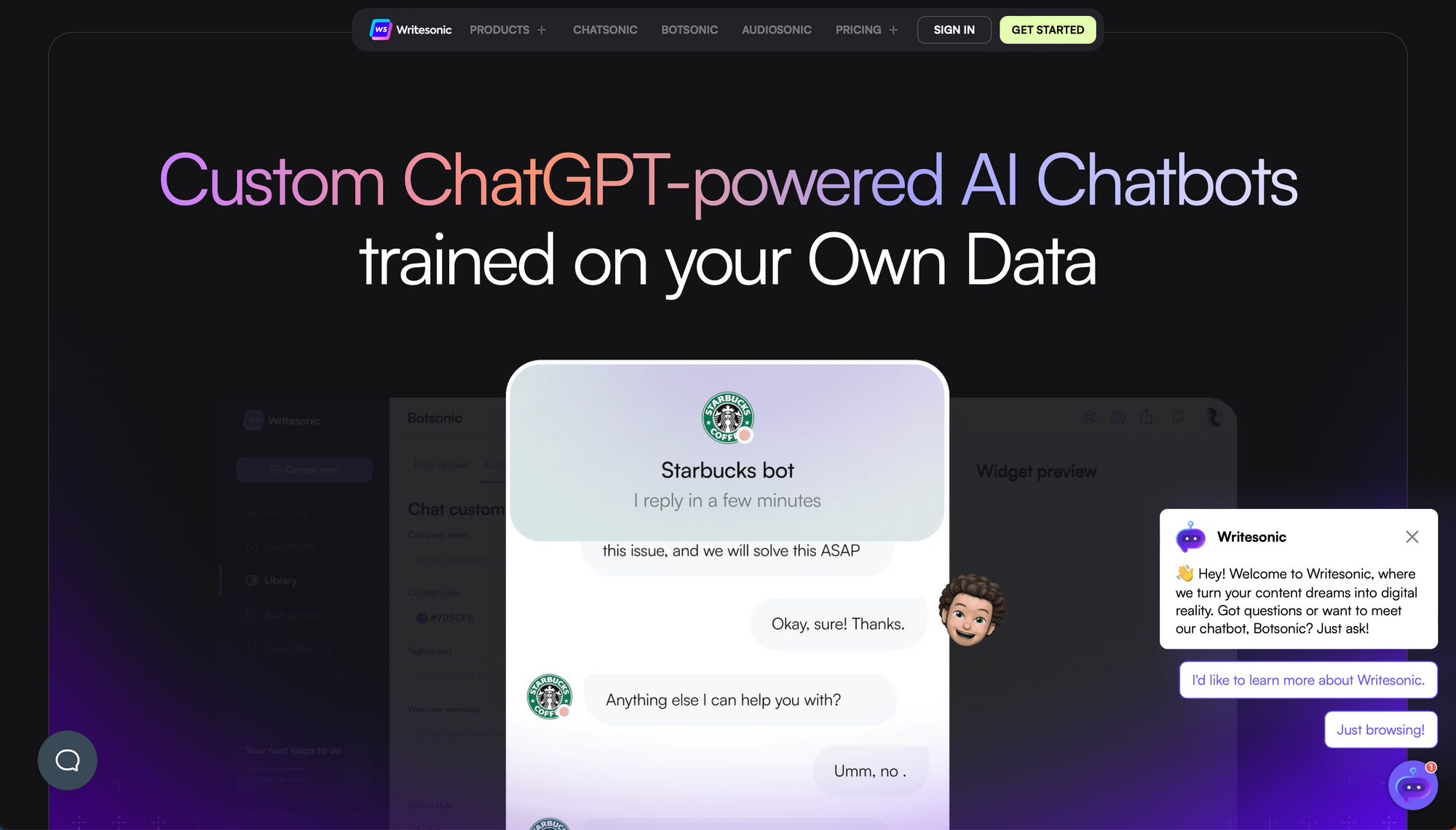 Botsonic – Melhor chatbot de IA