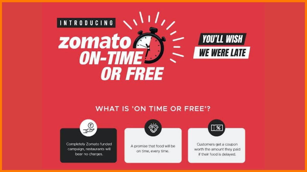 Zomato 마케팅 캠페인 - Zomato 정시 또는 무료