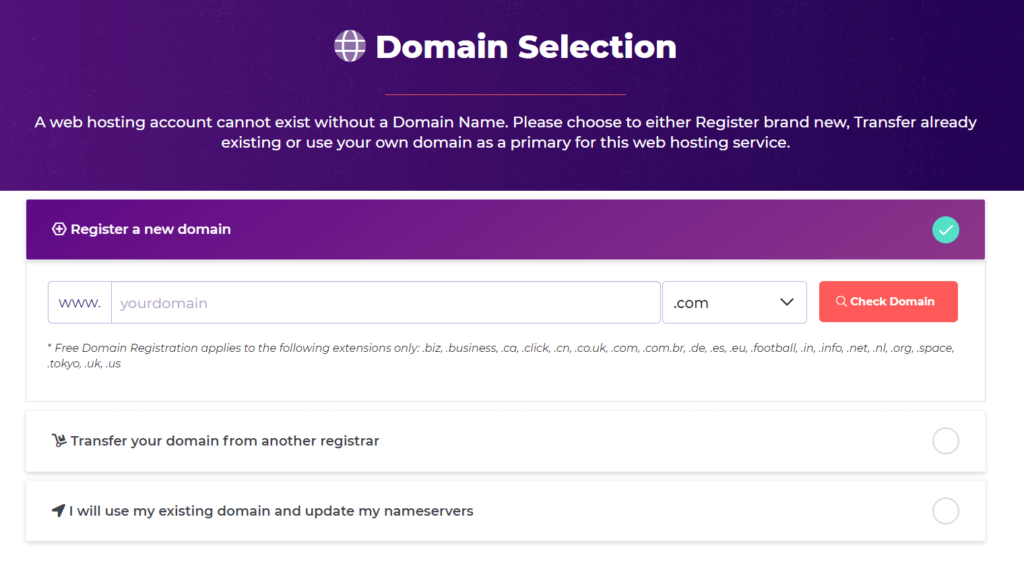 DOMAIN SELECTION