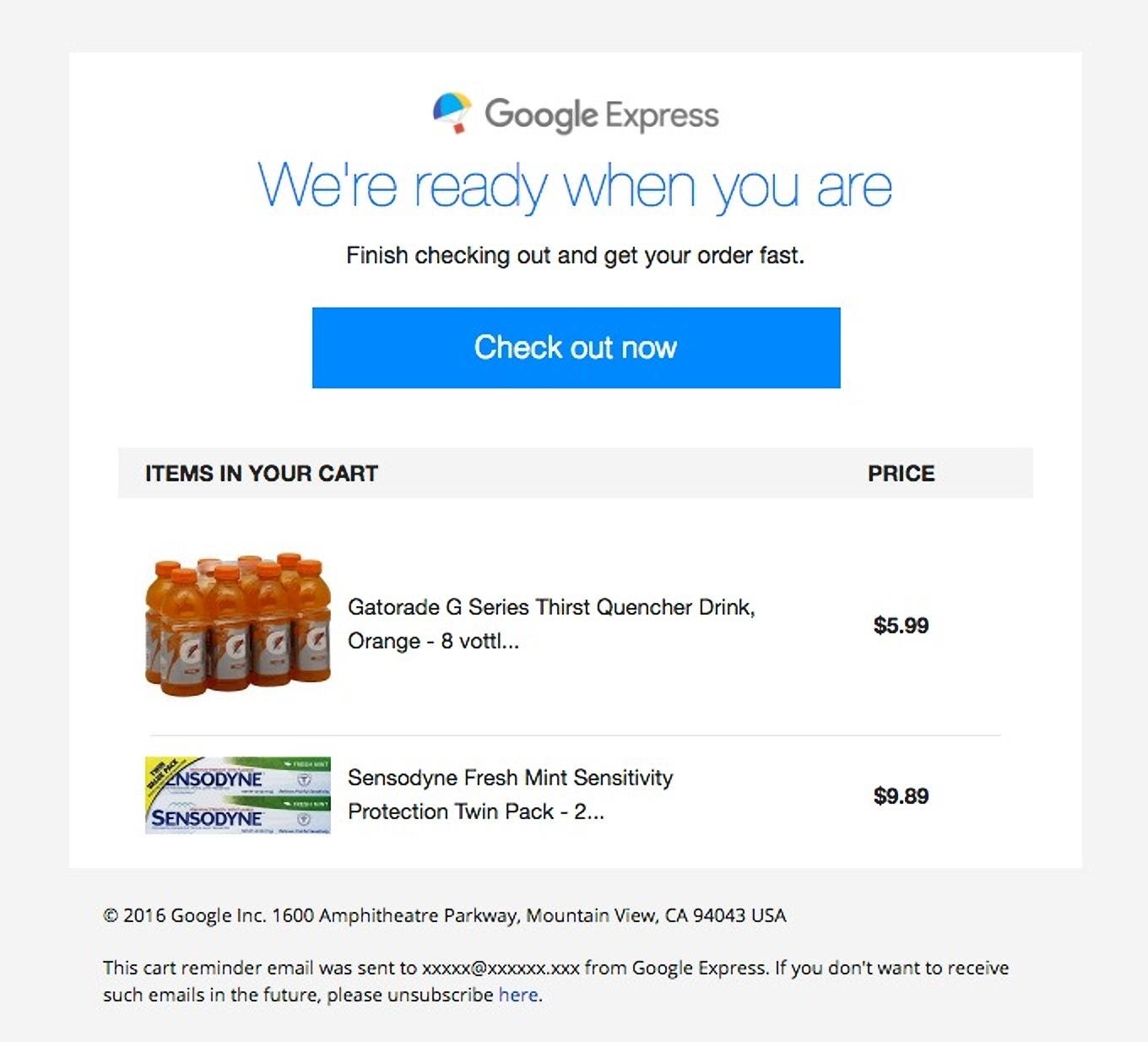 ejemplo de google express