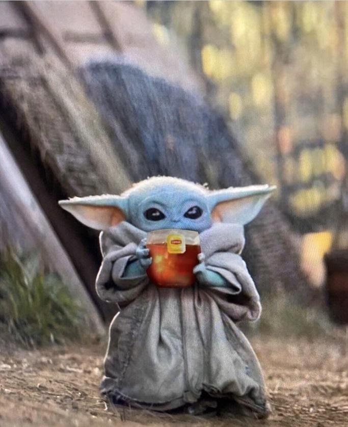 baby yoda tea meme