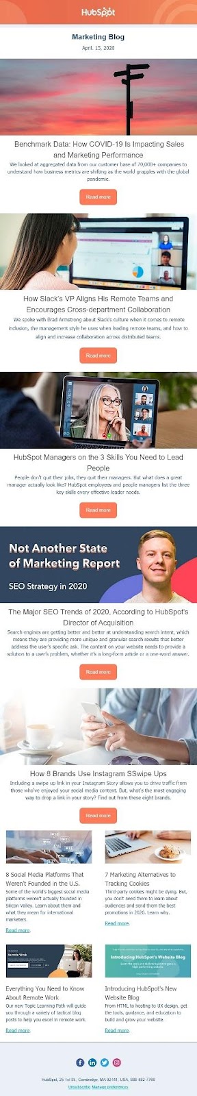 HubSpot 通讯示例